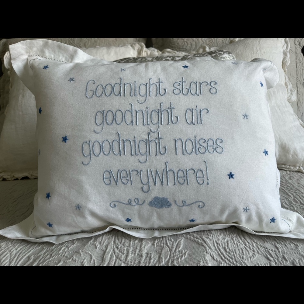 Zara Home kids embroidered pillow.